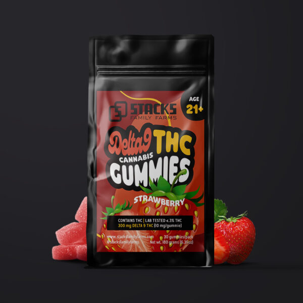 Delta 9 10mg Gummies (30-Pack) Strawberry