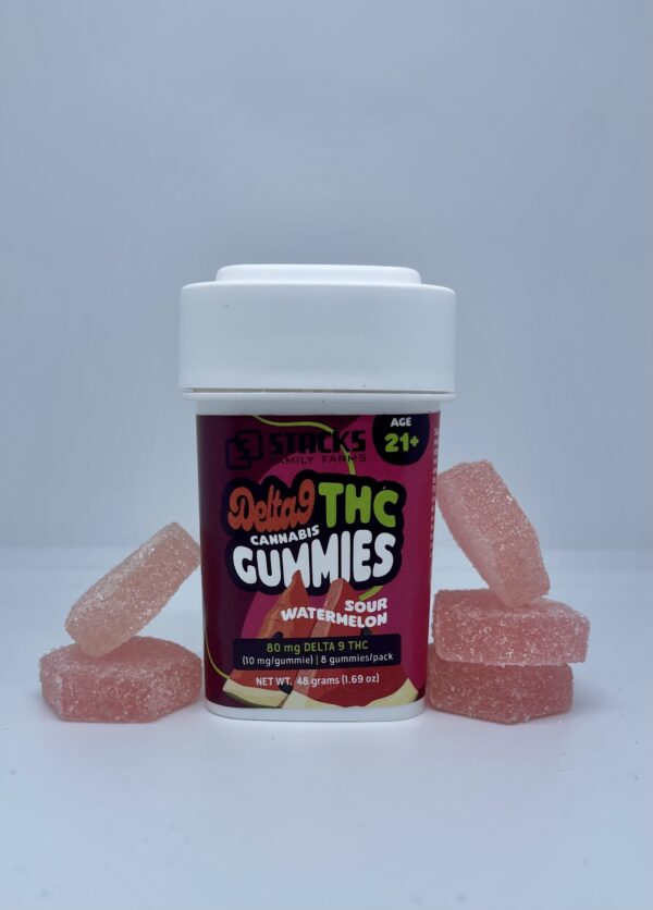 Delta 9 10mg Gummies (8-Pack) Sour Watermelon