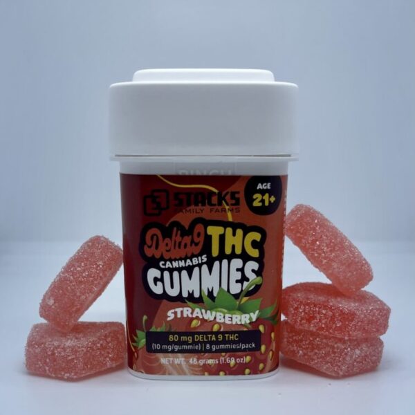 Delta 9 10mg Gummies (8-Pack) Strawberry